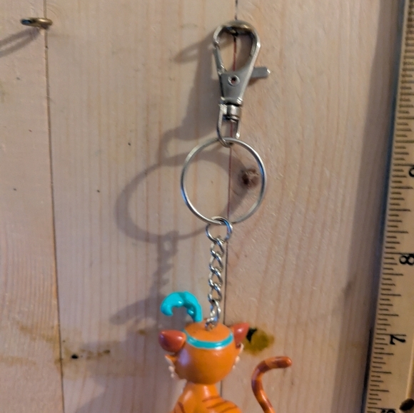 Orange and Blue Keychain with Animal Figure - Picture 4 of 4